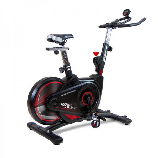 Bicicleta de spinning BH Fitness RDX One: Com volante trasero, travão magnético e multiajustes para treinar na melhor posição